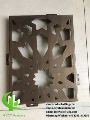 Painéis decorativos de alumínio esculpidos CNC para uso exterior de fachadas revestidas de parede arquitetônica