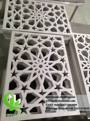 Painéis metálicos com corte a laser para fachada, revestimento de parede, decoração de parede, material de alumínio
