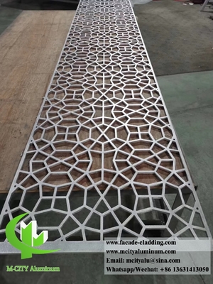 Painéis metálicos com corte a laser para fachada, revestimento de parede, decoração de parede, material de alumínio