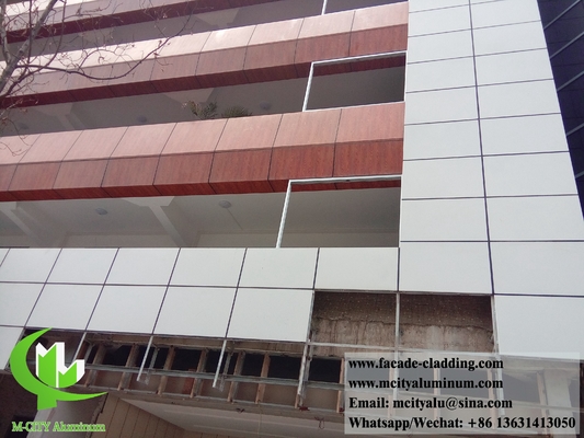 3003 Parede cortina revestida em pó de painéis de alumínio de chapa metálica de 3 mm para revestimento de fachadas
