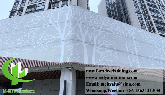 Anti-óxido fachadas metálicas perfuradas painéis de revestimento de alumínio fornecedor na China