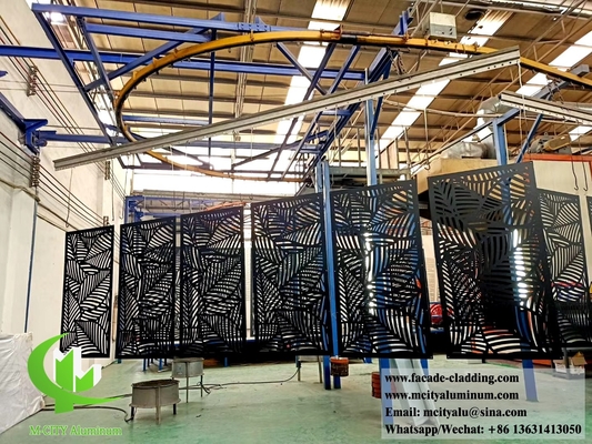 Revestimento metálico de 5 mm tela metálica perfurada fachadas metálicas de alumínio PVDF durável
