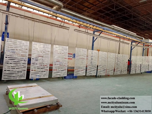 Revestimento metálico de 5 mm tela metálica perfurada fachadas metálicas de alumínio PVDF durável
