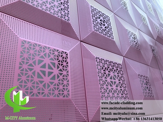 Forma 3D Perforado revestimento sólido folha de alumínio de metal anti-óxido tela de metal