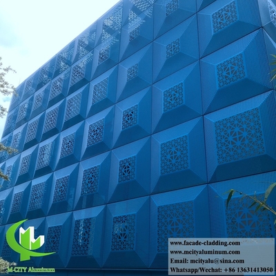 Forma 3D Perforado revestimento sólido folha de alumínio de metal anti-óxido tela de metal