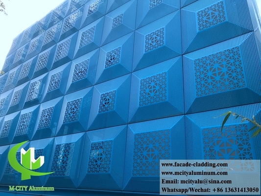 Forma 3D Perforado revestimento sólido folha de alumínio de metal anti-óxido tela de metal