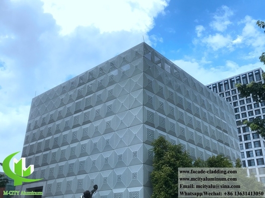 Forma 3D revestimento de parede perfurado folha de metal de alumínio tela de metal anti-rouxa