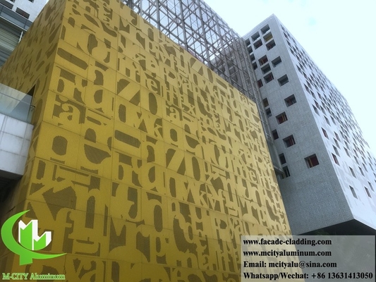 Painel decorativo de alumínio para revestimento de parede de revestimento metálico de alumínio sólido