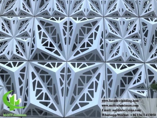 Painel decorativo de alumínio oco de forma 3D revestimento sólido folha de metal de alumínio