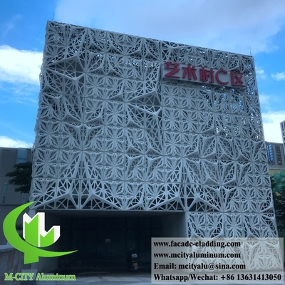 Forma 3D revestimento de parede perfurado folha de metal de alumínio tela de metal anti-rouxa
