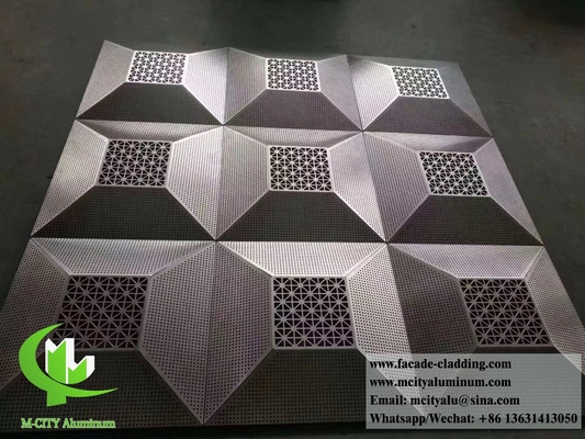 Telas de alumínio de revestimento metálico de corte a laser para decoração de revestimento de parede de tela