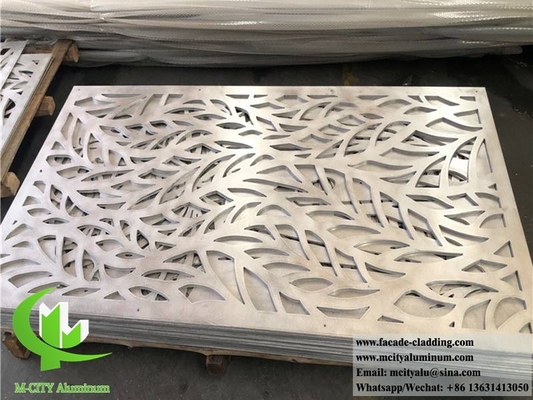 Revestimento metálico de chapa de alumínio cortada a laser para fachada, revestimento de parede, vedação, varanda