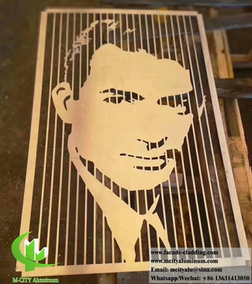Telas de alumínio de revestimento metálico de corte a laser para decoração de revestimento de parede de tela