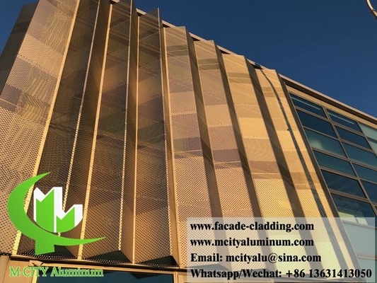 3D de fachada de perforação de tela de metal folha de alumínio revestimento para decoração exterior
