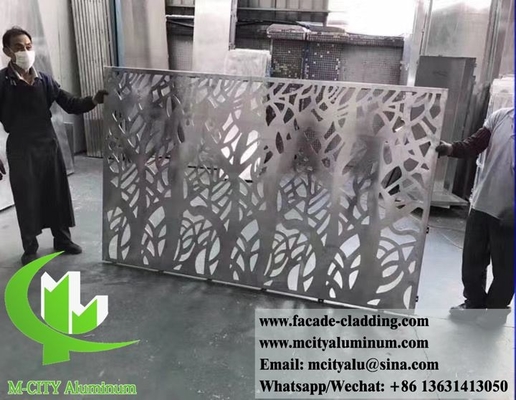 Painel de parede de alumínio, em cnc, para decoração de fachadas de edifícios