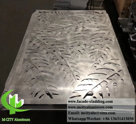 Ecrã decorativo esculpido CNC padrões ocos de alumínio material antirruda