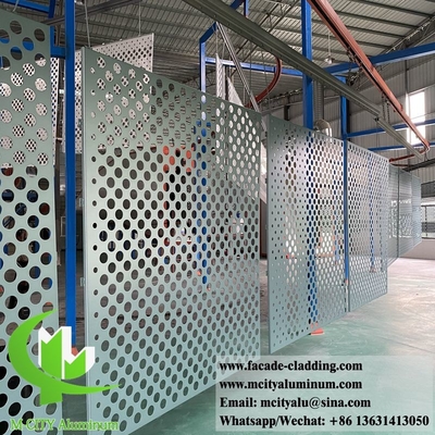 Arquitetura revestimento perfurado de metal fachadas de alumínio revestimento durável PVDF