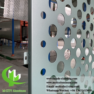 Arquitetura revestimento perfurado de metal fachadas de alumínio revestimento durável PVDF