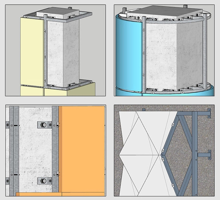3D Metal revestimento painéis de alumínio sistema de fachada de metal decoração exterior