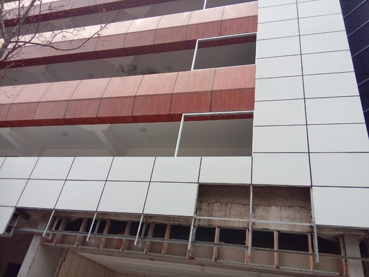 Plano 3D de fachada metálica de chapa de alumínio para decoração de revestimento de parede interior e exterior