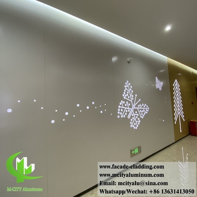 Painel de alumínio sólido de cor branca revestido em pó de espessura de 2 mm para decoração de paredes interiores