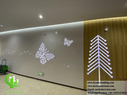Painel de alumínio sólido de cor branca revestido em pó de espessura de 2 mm para decoração de paredes interiores