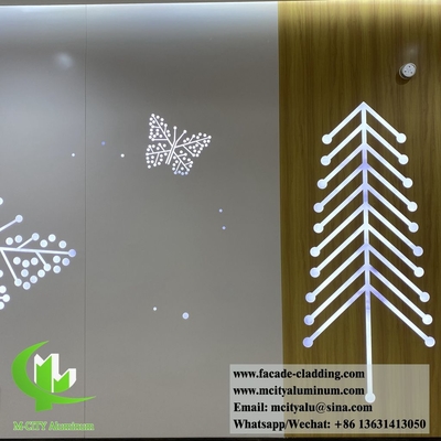 Plano 3D de fachada metálica de chapa de alumínio para decoração de revestimento de parede interior e exterior