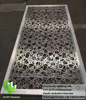Ecrã de alumínio com desenhos de corte a laser 10 mm 8 mm 6 mm