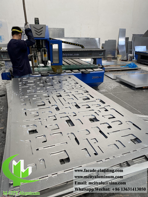 Painéis metálicos exteriores fachadas de alumínio sistema de corte CNC padrões decorativos folha de metal personalizada