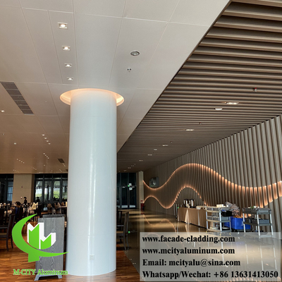 Revestimento de colunas metálicas de alumínio de espessura 3 mm revestido de pó decoração interior e exterior