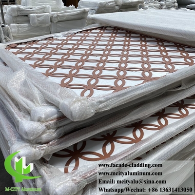 Painel decorativo de chapa de alumínio perfurado de forma hexagonal revestido em pó de cor cinzenta
