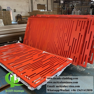 Ecrã de alumínio de painel metálico perfurado para revestimento de fachada de parede de edifícios anti-ferrugem