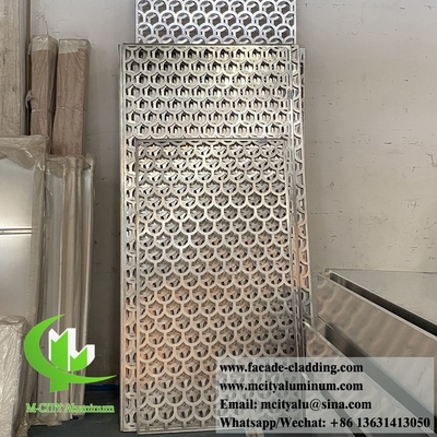 Projeto de perfuração de buracos redondos, fachada de alumínio, revestimento de parede de metal
