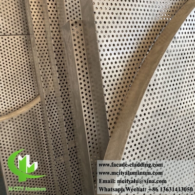 Decoração de tecto de alumínio de chapa metálica perfurada