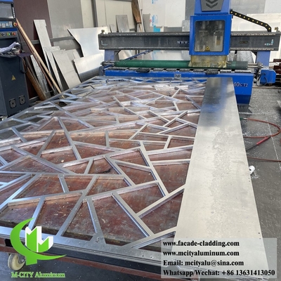 Design de árvores de alumínio cortado a laser tela de metal painéis para decoração exterior impermeável