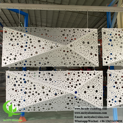 Painéis de fachada de metal cortados a laser com desenhos decorativos ocos para revestimento de parede de edifícios