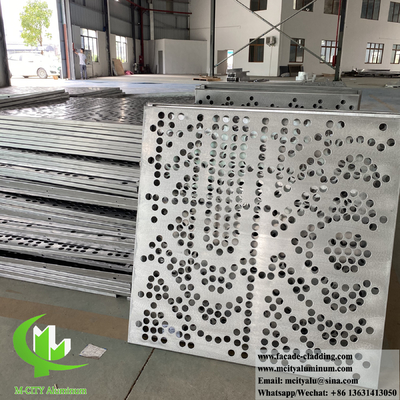 Painéis de fachada de metal cortados a laser com desenhos decorativos ocos para revestimento de parede de edifícios