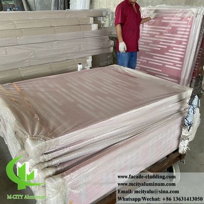 Painel de alumínio de tecto metálico perfurado para decoração de edifícios de cor branca