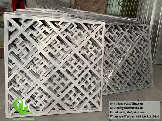 Ecrã de metal cortado a laser painéis de alumínio estilo chinês padrões ocos de design tradicional para decoração