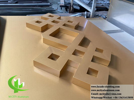 3D design de revestimento de parede de alumínio sólido 3mm soldagem de parede exterior