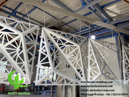 3D Metal revestimento painéis de alumínio sistema de fachada de metal decoração exterior