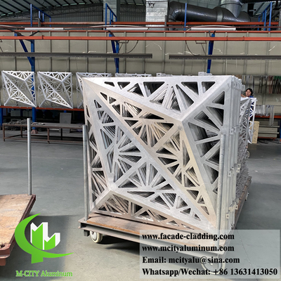 Painel de alumínio sólido 3D design de revestimento metálico ignífugo anti-rouxa PVDF cor de fragmentos 3mm espessura