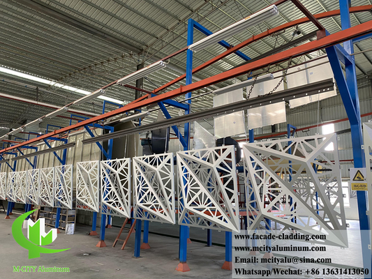 Painel de alumínio sólido 3D design de revestimento metálico ignífugo anti-rouxa PVDF cor de fragmentos 3mm espessura