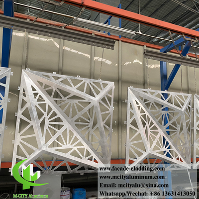Painel de alumínio sólido 3D design de revestimento metálico ignífugo anti-rouxa PVDF cor de fragmentos 3mm espessura