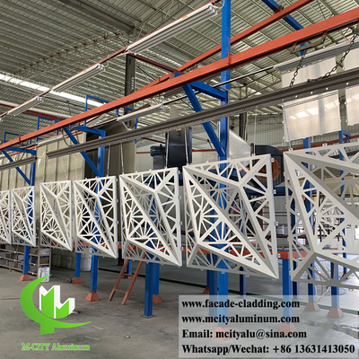 Painel de alumínio sólido 3D design de revestimento metálico ignífugo anti-rouxa PVDF cor de fragmentos 3mm espessura