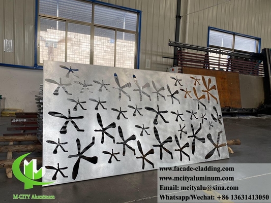 Painéis metálicos cortados a laser com padrões painéis de tela metálicos decorados para edifícios parede fachada parede cortina