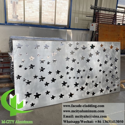 Painéis decorativos de alumínio com padrões de folha de metal de 4 mm para revestimento de fachadas de edifícios