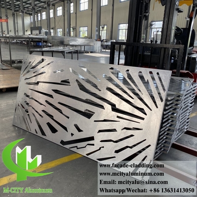 3D fachada de metal revestimento de alumínio design oca cor 1m x 1m 3mm espessura