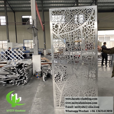 3mm tela de metal desenhos de folhas de corte a laser para revestimento de parede interior decoração cor de fragmentos