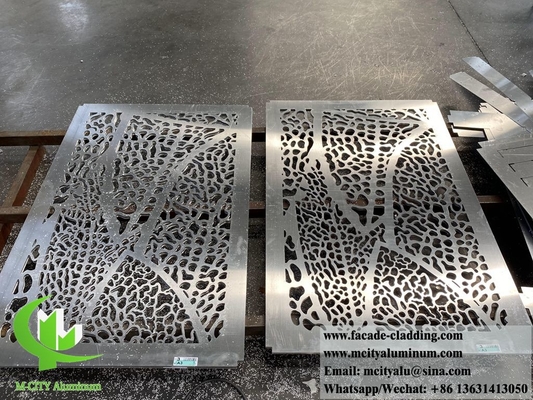 3mm tela de metal desenhos de folhas de corte a laser para revestimento de parede interior decoração cor de fragmentos